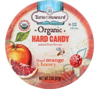 Torie And Howard Organic Hard Candy – Blood Orange And Honey – 2 Oz – Case Of 8