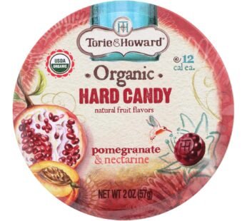 Torie And Howard Organic Hard Candy – Pomegranate And Nectarine – 2 Oz – Case Of 8