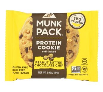 Munk Pack – Protein Cookie – Peanut Butter Chocolate Chip – Case Of 6 – 2.96 Oz.