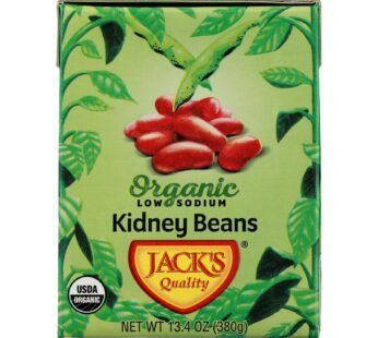 Jack’s Quality Organic Red Kidney Beans – Low Sodium – Case Of 8 – 13.4 Oz