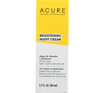 Acure – Night Cream – Argan Extract And Chlorella – 1.75 Fl Oz.