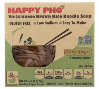 Star Anise Foods Soup – Brown Rice Noodle – Vietnamese – Happy Pho – Zesty Ginger – 4.5 Oz – Case Of 6