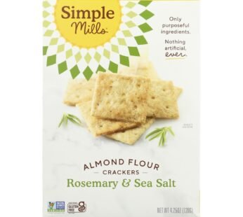 Simple Mills Rosemary And Sea Salt Almond Flour Crackers – Case Of 6 – 4.25 Oz.