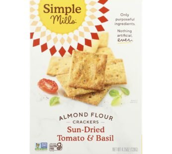 Simple Mills Sun Dried Tomato And Basil Almond Flour Crackers – Case Of 6 – 4.25 Oz.