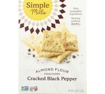 Simple Mills Cracked Black Pepper Almond Flour – Case Of 6 – 4.25 Oz