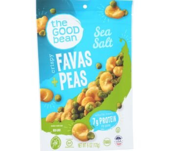 The Good Bean Fava/Peas – Sea Salt – Case of 6 – 6 oz