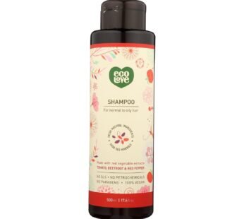 Ecolove Shampoo – Red Vegetables Shampoofor Normal To Oily Hair – Case Of 1 – 17.6 Fl Oz.