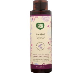 Ecolove Shampoo – Purple Fruit Shampoo For Colored And Very Dry Hair – Case Of 1 – 17.6 Fl Oz.