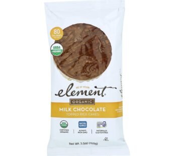 Element Organic Dipped Rice Cakes – Milk Chocolate – Case Of 6 – 3.5 Oz