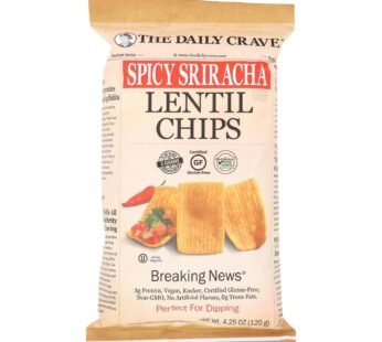 The Daily Crave Spicy Sriracha Lentil Chips – Case Of 8 – 4.25 Oz