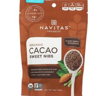 Navitas Naturals Cacao Nibs – Organic – Sweet – Raw – 4 Oz – Case Of 12