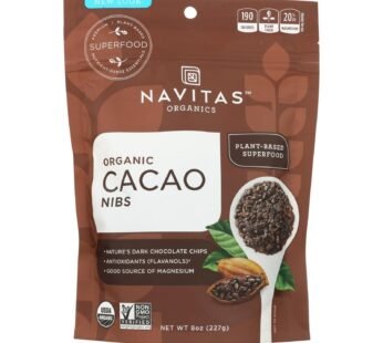 Navitas Naturals Cacao Nibs – Organic – Raw – 8 Oz – Case Of 12