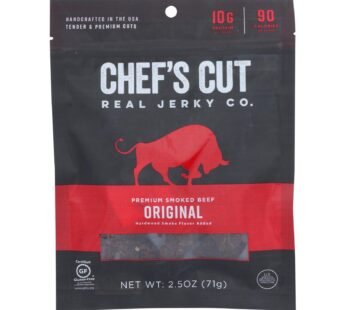 Chef’s Cut Real Steak Jerky – Original Recipe – Case Of 8 – 2.5 Oz.