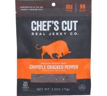 Chef’s Cut Real Steak Jerkey – Chipotle Cracked Pepper – Case Of 8