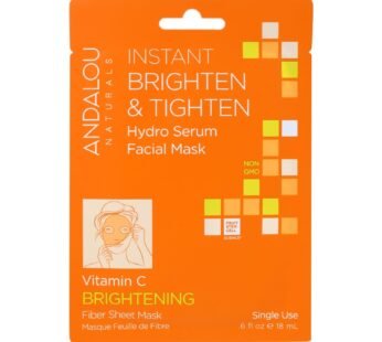 Andalou Naturals Instant Brighten & Tighten Facial Mask – Vitamin C – Case Of 6 – 0.6 Fl Oz