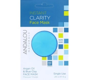Andalou Naturals Instant Clarity Face Mask – Argan Oil & Blue Clay – Case Of 6 – 0.28 Oz