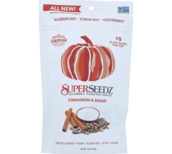 Superseedz Gourmet Pumpkin Seeds – Cinnamon And Sugar – Case Of 6 – 5 Oz.