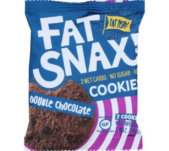 Fat Snax – Cookie Double Chocolate Chips 2ct – Case Of 20-1.4 Oz