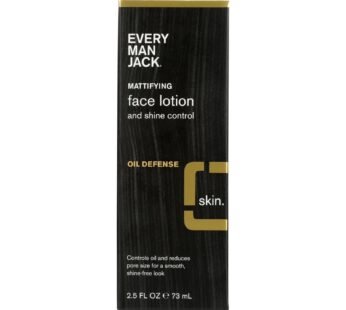 Every Man Jack Face Lotion – Fragrance Free – 2.5 Fl Oz.