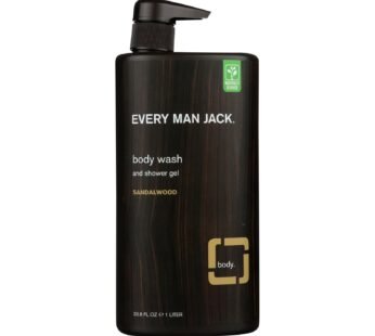 Every Man Jack Body Wash Sandalwood Body Wash – 1 Each – 33.8 fl oz.