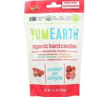 Yummy Earth Organic Candy Drops Freshest Fruit – 3.3 Oz – Case Of 6