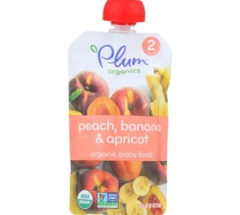 Plum Organics Baby Food – Organic – Apricot And Banana – Stage 2 – 6 Months And Up – 3.5 .oz – Case Of 6