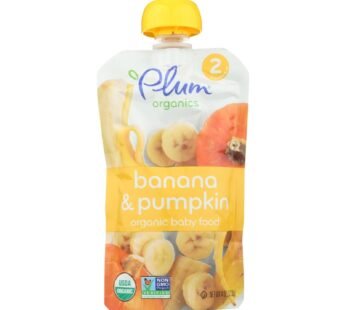 Plum Organics Baby Food – Organic -pumpkin And Banana – Stage 2 – 6 Months And Up – 3.5 .oz – Case Of 6