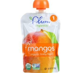 Plum Organics Just Fruit – Organic – Mangoes – Stage 1 – 4 Months And Up – 3.5 Oz – Case Of 6