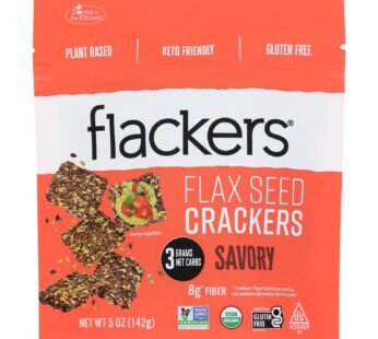 Doctor In The Kitchen – Organic Flax Seed Crackers – Savory – Case Of 6 – 5 Oz.