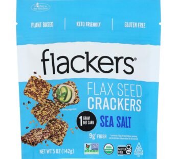 Doctor In The Kitchen – Organic Flax Seed Crackers – Sea Salt – Case Of 6 – 5 Oz.