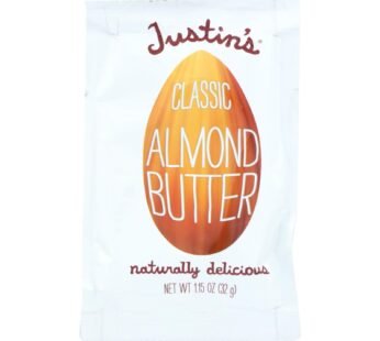 Justin’s Nut Butter Squeeze Pack – Almond Butter – Classic – Case Of 10 – 1.15 Oz.