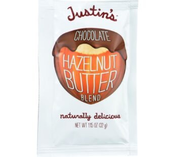 Justin’s Nut Butter Squeeze Pack – Hazelnut Butter – Chocolate – Case Of 10 – 1.15 Oz.