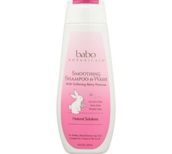 Babo Botanicals – Smooth Detangling Shampoo – Berry Primrose – 8 Fl Oz