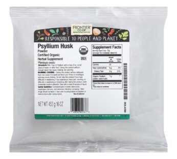 Frontier Herb Organic Psyllium Seed Husk Powder – Single Bulk Item – 1lb