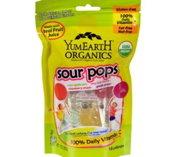 Yummy Earth Organic Super Sour Standup Lollipops – 3 Oz – Case Of 6