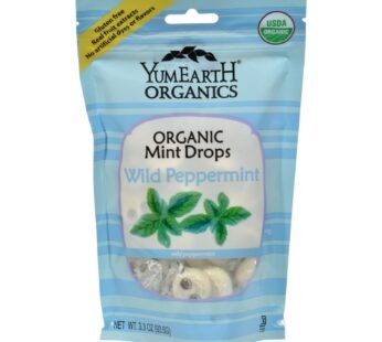 Yummy Earth Organic Candy Drops Wild Peppermint – 3.3 Oz – Case Of 6