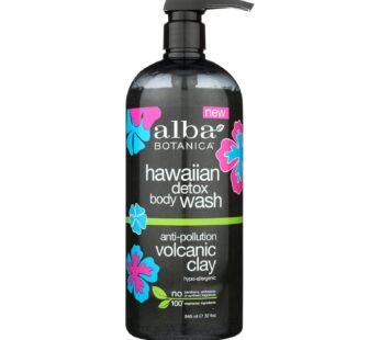 Alba Botanica – Hawaiian Detox Body Wash – Anti-pollution Volcanic Clay – 32 Fl Oz